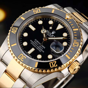 5新]劳力士潜航者116613ln间金黑水鬼自动机械男表