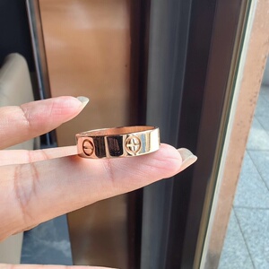 全新闲置卡地亚宽版玫瑰金love戒指,60号指圈,大戒圈的很_阿里巴巴找