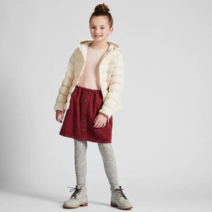 优衣库童装/女童灯芯绒裙子420502桃红色色150码