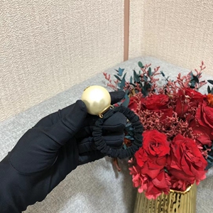 99新chanel香奈儿限量大珍珠双c发绳头绳发饰 橡皮筋发