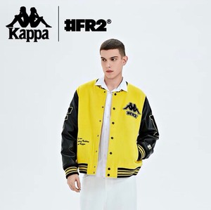 卡帕Kappa X #FR2联名棒球棉服情侣男女休闲外套K0