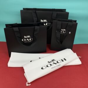 高品质coach蔻驰包装礼品袋 防尘袋钱包盒子手包围巾皮带手提纸袋
