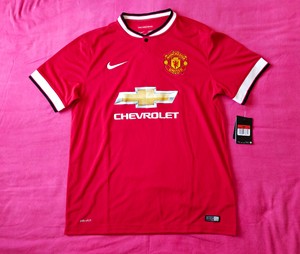 耐克正版全新带牌1415曼联主场球衣l码