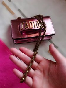 雕家迷你女包cd 漆皮做旧链条包女复古小羊皮女包复古漆皮链