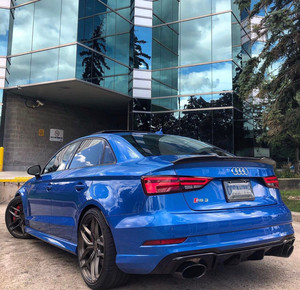 14-19款奥迪a3改装升级s3 rs3 四出尾唇尾喉排气1