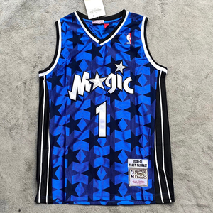 麦迪1号魔术蓝色暗星球衣