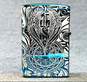 [处理价]zippo打火机黑冰 蓝冰 守护天使 煤油防风之宝