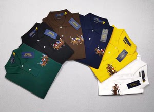 rl 拉夫劳伦三彩马标短袖polo衫奥特莱斯货品