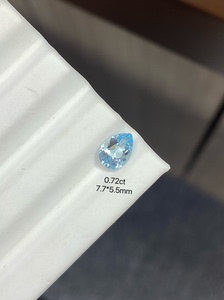 天然海蓝宝 水滴形 晶体干净通透 大台面 可做尚美戒指 0.