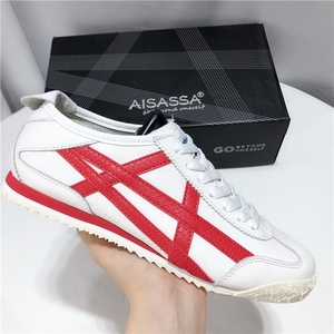 专柜正品aisassa奥瑟士2021新款男女情侣款低帮真牛皮