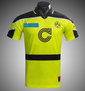 1996/97欧冠多特复古球衣 96-97多特蒙德主场足球服