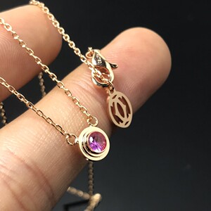 卡地亚项链玫瑰金粉色泡泡情人节礼物