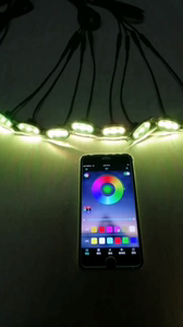 中网led小黄灯七彩app手机控制日行灯日间行车灯雾霾灯此小