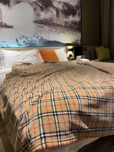 经典巴宝莉格子超柔毯 毛毯盖毯 冬季床单 180*200