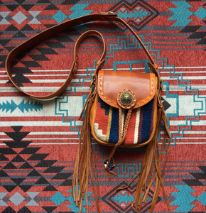 纳瓦霍风格手工牛皮包,难得一见加厚洗水牛皮