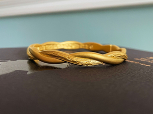 超好看小珍新品古法黄金手镯龙凤麻花镯子