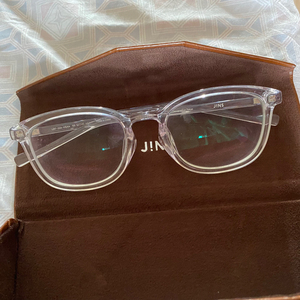 ns晴姿白色透明框眼镜框