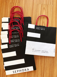 206人付款淘宝柜台sephora丝芙兰礼品袋子拎袋购物袋信封袋纸质21*8*5