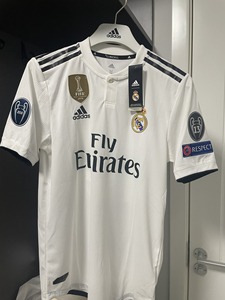 皇马1819赛季主场球员版球衣m码