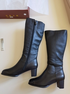 航空公司空乘女靴,国航高跟冬靴,码数37,带薄绒,全新,公司