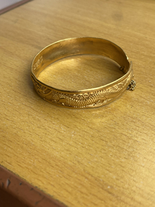 古代老黄金手镯,凤祥天足赤,36.26克