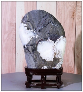 灵璧白灵石摆件