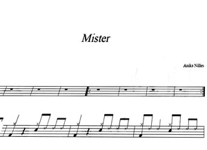 anika nilles大师曲mister无鼓伴奏 完整鼓谱