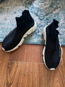 个人闲置balenciaga巴黎世家黑色袜式针织运动鞋 袜子