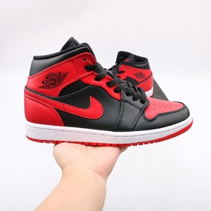 正品aj1 乔丹 air jordan 1 耐克黑红小禁穿室内篮球鞋554724-074