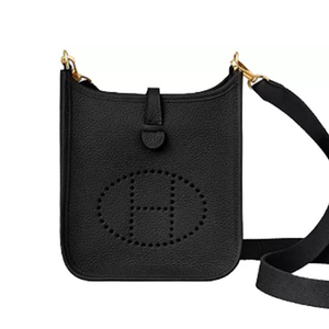 【99新】 爱马仕/hermes 大全套 黑色evelyne17伊芙琳单肩斜挎包