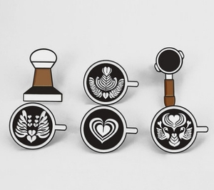 星巴克周边徽章,咖啡器具胸章pin纪念品,咖啡豆壶手冲胸章针