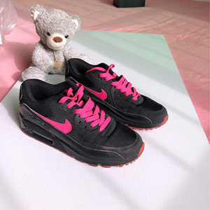 耐克女鞋max90定制限量版骚粉内增高运动鞋