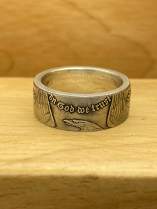 美国摩根银币戒指指环、手工制作、尺寸可定制！