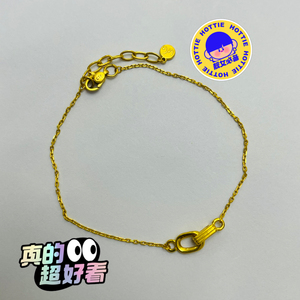 ctf周大福足金999黄金手链 可调大小
