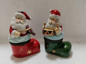 圣诞礼物来袭日本回流中国制造陶瓷圣诞老人小宝盒，整体圣诞老人