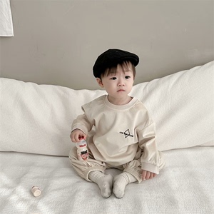 {诺诺家}儿童春季衣服宝宝套装春款韩版童装婴儿长袖两件套男童