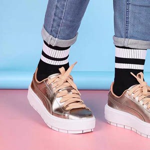 puma彪马女鞋松糕鞋蕾哈娜金标厚底增高皮面休闲板鞋耐磨低帮