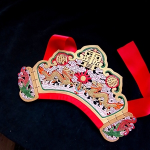 定制,手工皮雕,闾山法器 闾山法冠神额狮冠尪师帽头层牛皮