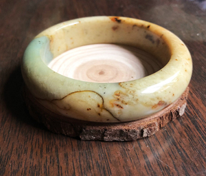 岫玉花玉手镯 玉石王花玉手镯 【自珍中】