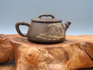 书法大家系列:张传瑞书法壶 坭兴陶广口石瓢壶 超实用经典壶型