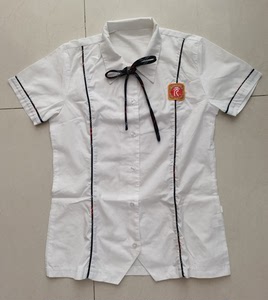 (9成新)广州市第二中学 校服 夏天礼仪服 短袖 衬衫 16
