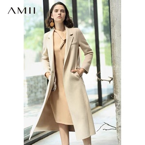 AMII艾米双面呢100%羊绒大衣几乎全新