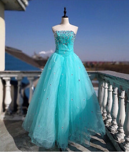 蒂芙尼tiffany蓝主持宴会年会礼服梦幻超仙美8码 适