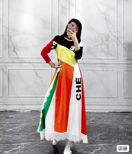 scc小壁虎深圳壁虎服饰修身显瘦中长款彩色拼接