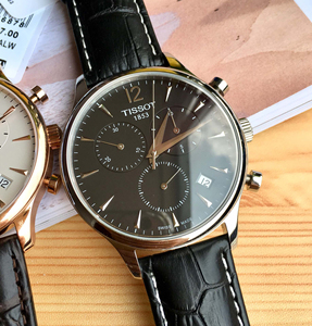 黄晓明代言款 tissot,t063俊雅系列,商务休闲男表