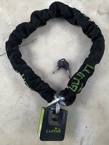 西班牙产luma摩托车链条锁 闲置转让,1.2m长,买来没用