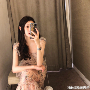 000人付款淘宝卢洁云印花长裙,九成新