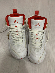 aj12 air jordan12 乔12白金世界杯款 白红