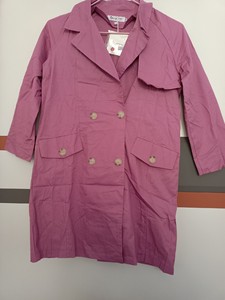 #风衣 紫色风衣女薄款直筒，无内衬，全新带吊牌，胸围98cm