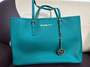 Michael Kors MK正品女包经典孔雀蓝绿色细肩带